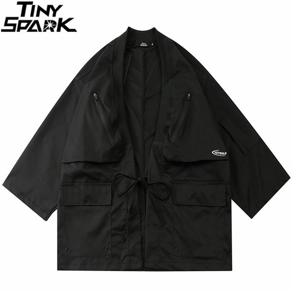 japanese kimono jacket zipper pockets hip hop men black streetwear harajuku japan style cardigan 210811, Black;brown
japanese kimono jacket zipper pockets hip hop men black streetwear harajuku japan style cardigan 210811, Black;brown
