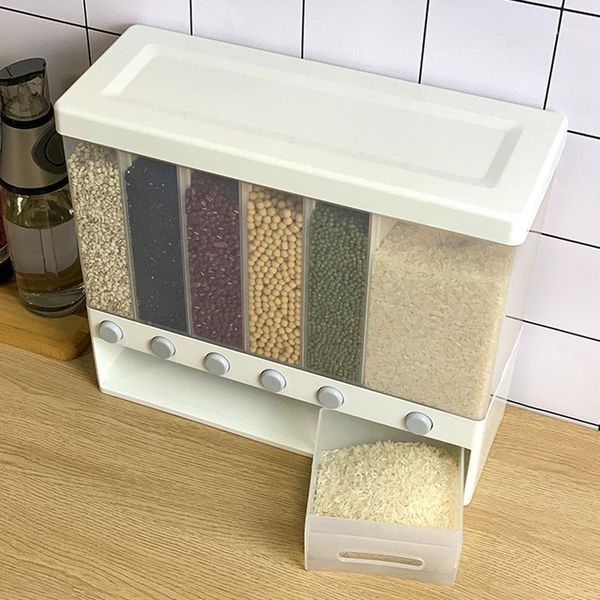 wall-mounted dry dispenser rice bucket multi compartments automatic metering storage box sealed grain container sno88
wall-mounted dry dispenser rice bucket multi compartments automatic metering storage box sealed grain container sno88