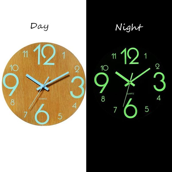 luminous wall clock,12 inch wooden silent non-ticking kitchen wallclocks with night lights for indoor/outdoor living room clocks
luminous wall clock,12 inch wooden silent non-ticking kitchen wallclocks with night lights for indoor/outdoor living room clocks