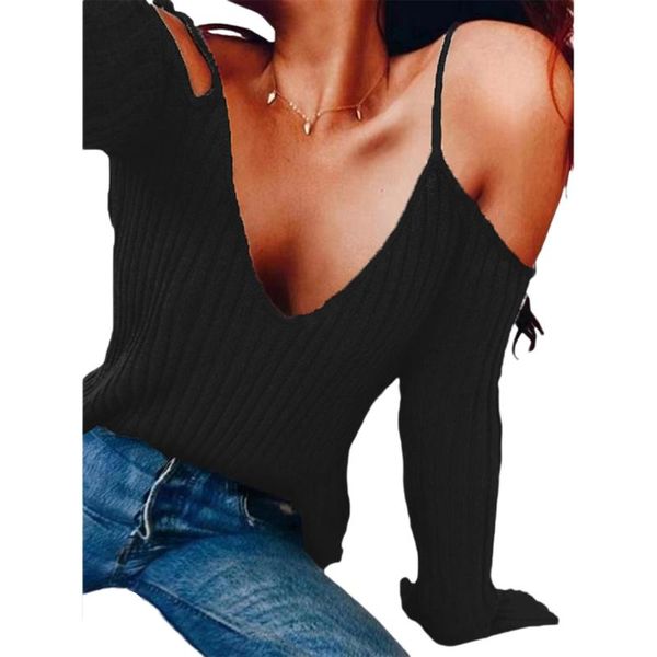 women's sweaters women hollow out deep v neck knitted ladies long sleeve cold shoulder solid casual fashion elegant knitwear, White;black
women's sweaters women hollow out deep v neck knitted ladies long sleeve cold shoulder solid casual fashion elegant knitwear, White;black