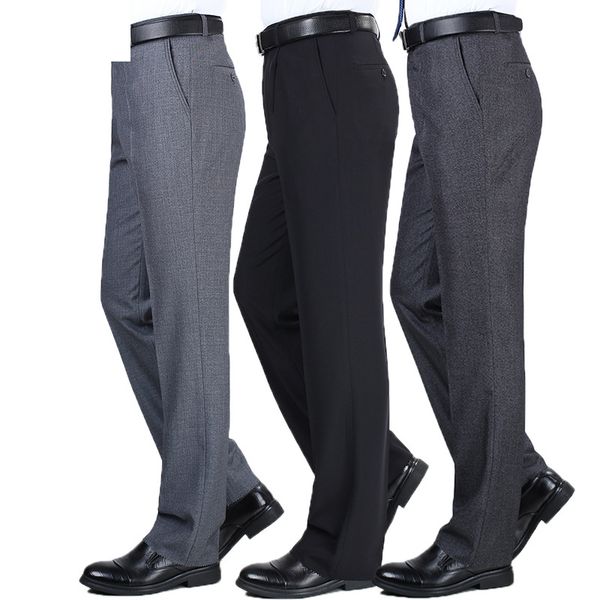 men's pants summer dress classic business casual straight trousers fashion thin suit loose pantalon hombre pr6y, Black
men's pants summer dress classic business casual straight trousers fashion thin suit loose pantalon hombre pr6y, Black