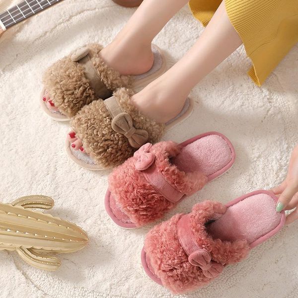 winter cute bowknot home flat flip flops indoor shoes for women house slippers female, Black
winter cute bowknot home flat flip flops indoor shoes for women house slippers female, Black