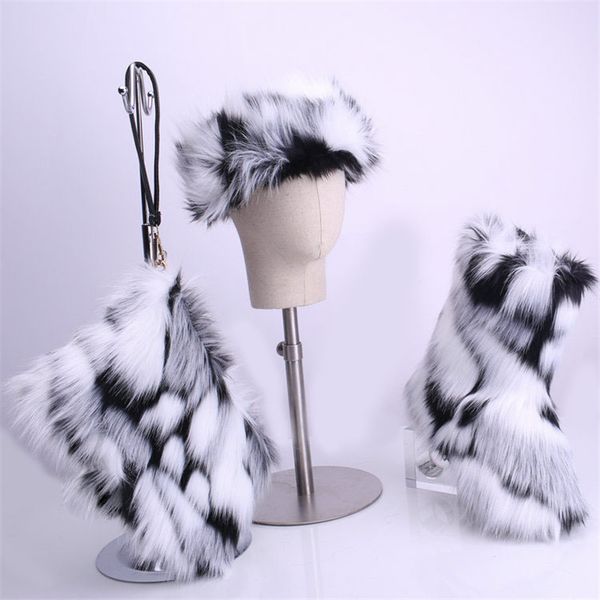 winter womens imitation fox ankle boots fur snow boots ladies furry warm headband wallet strap fashion suit ladies fluffy shoes, Black
winter womens imitation fox ankle boots fur snow boots ladies furry warm headband wallet strap fashion suit ladies fluffy shoes, Black