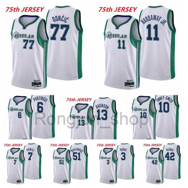 2021-22 75th anniversary diamond printed mens basketball luka doncic kristaps porzingis jalen brunson tim hardaway jr. dwight powell, Black
2021-22 75th anniversary diamond printed mens basketball luka doncic kristaps porzingis jalen brunson tim hardaway jr. dwight powell, Black