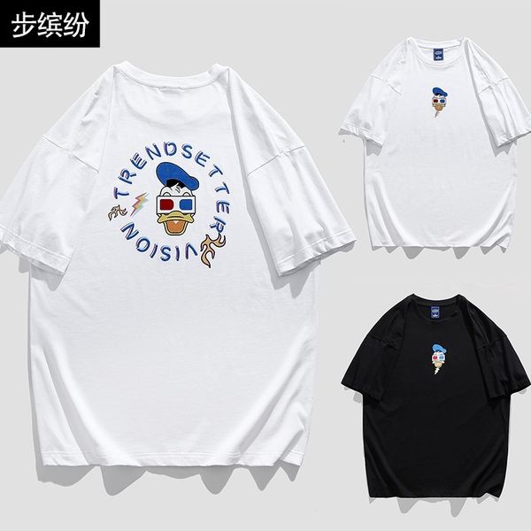 fashion brand summer thin short sleeve men's wear korean casual street fashion cotton cartoon loose t-shirt, White;black
fashion brand summer thin short sleeve men's wear korean casual street fashion cotton cartoon loose t-shirt, White;black