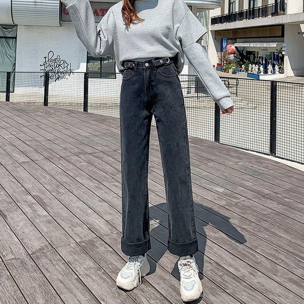 women's jeans woman pants high waist winter loose straight pantalones vaqueros mujer, Blue
women's jeans woman pants high waist winter loose straight pantalones vaqueros mujer, Blue