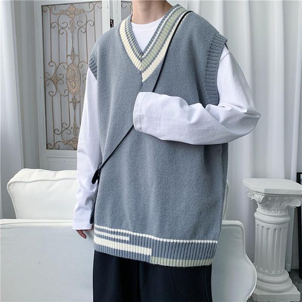 men's vests men sweater vest solid simple design v-neck knitted male leisure chic loose trendy street outwear student couple retro hara, Black;white
men's vests men sweater vest solid simple design v-neck knitted male leisure chic loose trendy street outwear student couple retro hara, Black;white