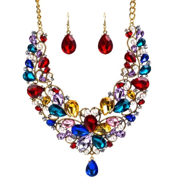chains european and american exaggerated personality glass diamond drop bride necklace two-piece suit female wholesale, Silver
chains european and american exaggerated personality glass diamond drop bride necklace two-piece suit female wholesale, Silver