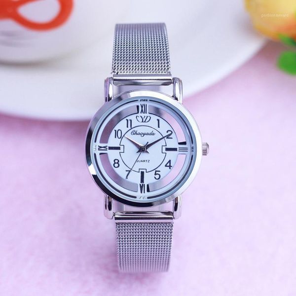 chaoyada women ladies fashion transparent tempered glass hollow quartz watches female stainless steel waterproof wristwatches, Slivery;brown
chaoyada women ladies fashion transparent tempered glass hollow quartz watches female stainless steel waterproof wristwatches, Slivery;brown