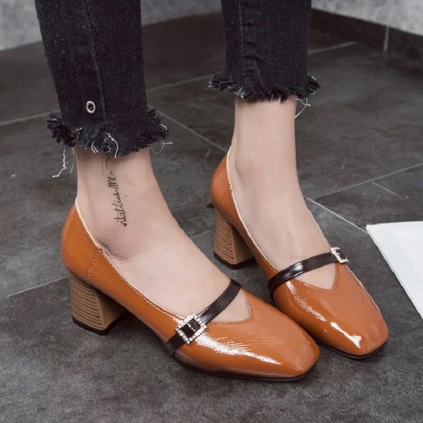 dress shoes fashion all-match square toe retro shallow mouth single british style mid-heel small leather women's, Black
dress shoes fashion all-match square toe retro shallow mouth single british style mid-heel small leather women's, Black