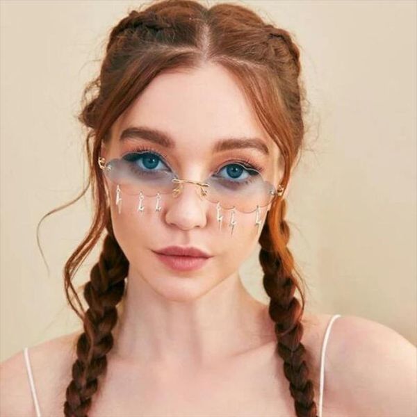 vintage rimless women sunglasses clouds style frame glasses for retro female oculos feminino ch3, White;black
vintage rimless women sunglasses clouds style frame glasses for retro female oculos feminino ch3, White;black
