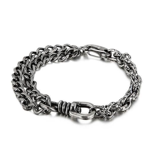 link, chain 11m 8.66'' vintage black silver casting curb link rope bracelet for mens boys stainless steel bangle
link, chain 11m 8.66'' vintage black silver casting curb link rope bracelet for mens boys stainless steel bangle