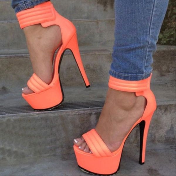 fashion orange red pu magic stick strap 4.5 cm waterproof 14.5cm high heel sandals party women's, Black
fashion orange red pu magic stick strap 4.5 cm waterproof 14.5cm high heel sandals party women's, Black