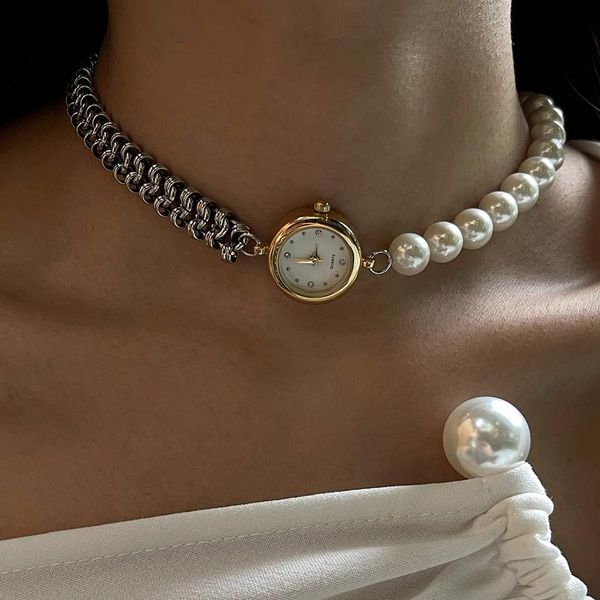 chokers timeless wonder rare zirconia imitation pearl watch choker necklace for women designer jewelry punk ins goth emo egirl 5417, Golden;silver
chokers timeless wonder rare zirconia imitation pearl watch choker necklace for women designer jewelry punk ins goth emo egirl 5417, Golden;silver