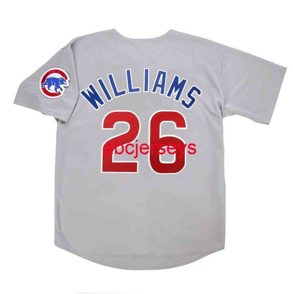 stitched custom billy williams grey road jersey w/ team patch add name number baseball jersey xs-6xl, Black 
stitched custom billy williams grey road jersey w/ team patch add name number baseball jersey xs-6xl, Black