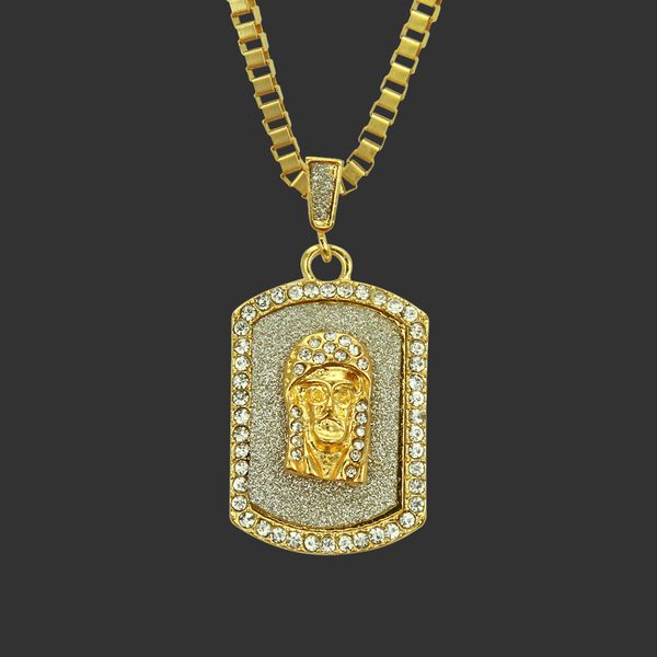 amulet neck pendants 18k color preserving electroplating heavy industry full diamond hangtag necklace blingbling men's and women's, Silver
amulet neck pendants 18k color preserving electroplating heavy industry full diamond hangtag necklace blingbling men's and women's, Silver