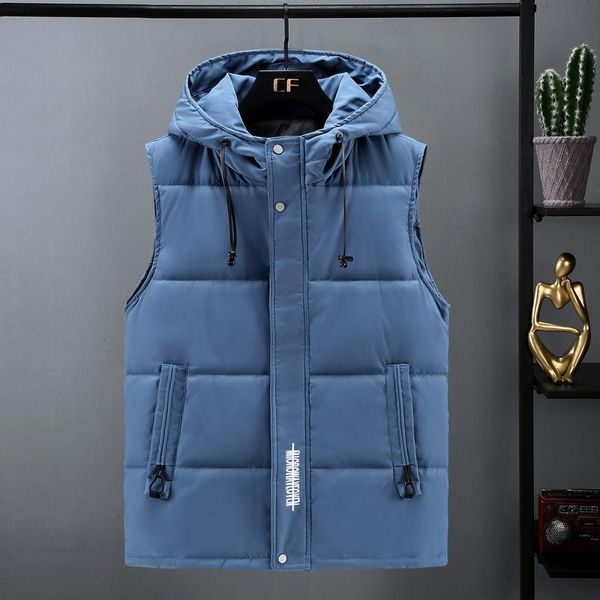 men's vests 2021 autumn winter cotton-padded hood vest male waistcoat thick warm sleeveless jacket zipper coat solid color m-5xl,a910, Black;white
men's vests 2021 autumn winter cotton-padded hood vest male waistcoat thick warm sleeveless jacket zipper coat solid color m-5xl,a910, Black;white