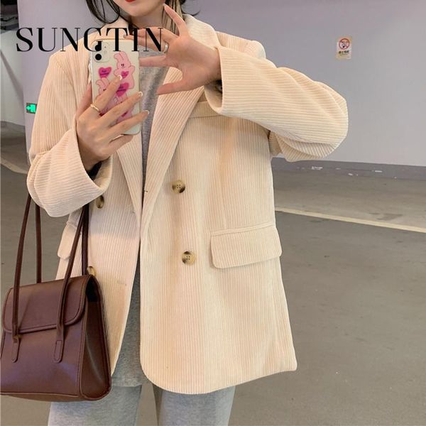 sungtin corduroy korean chic office lady blazer jackets women casual loose vintage pink elegant notched suit coat ol women's suits & bl, White;black
sungtin corduroy korean chic office lady blazer jackets women casual loose vintage pink elegant notched suit coat ol women's suits & bl, White;black