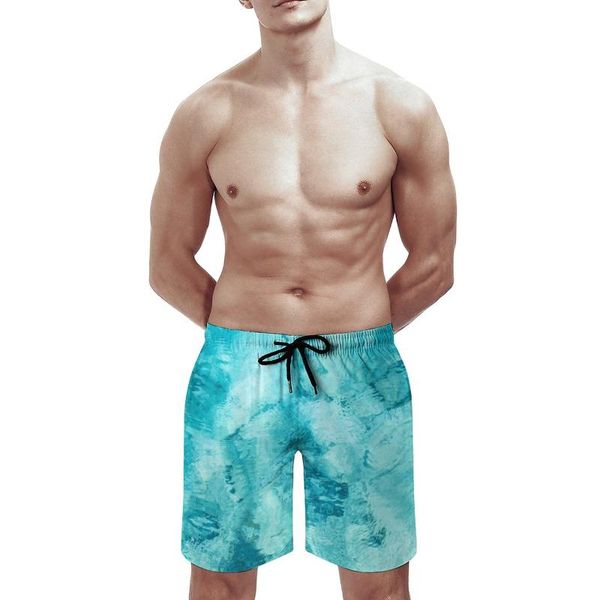 turquoise sea water texture print men's cool beach shorts summer swim trunks quick dry mesh lining board with pockets, White;black
turquoise sea water texture print men's cool beach shorts summer swim trunks quick dry mesh lining board with pockets, White;black