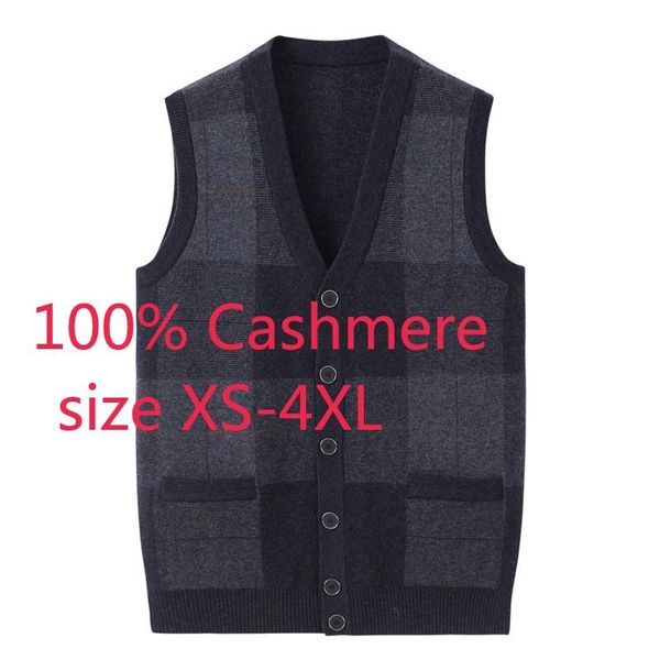 men's vests autumn winter men cashmere real pocket plaid cardigan v-neck computer knitted vest,sleeveless sweater thick 4xl, Black;white
men's vests autumn winter men cashmere real pocket plaid cardigan v-neck computer knitted vest,sleeveless sweater thick 4xl, Black;white