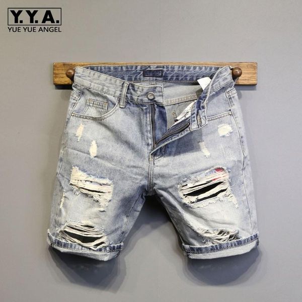 men's shorts high street hole korean style slim denim vintage mens 2021 summer fashion casual straight pockets knee length, White;black
men's shorts high street hole korean style slim denim vintage mens 2021 summer fashion casual straight pockets knee length, White;black
