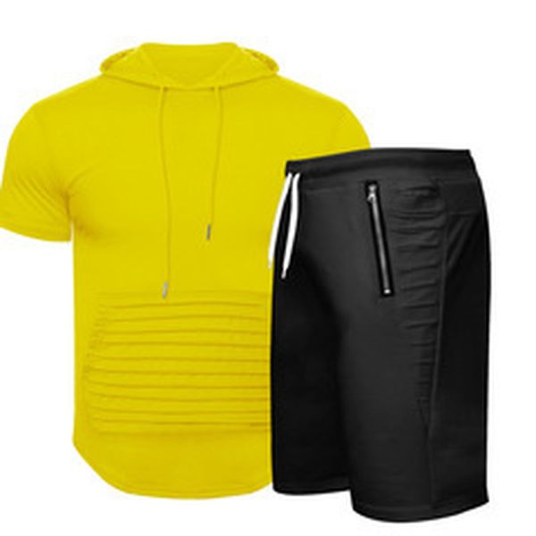 refreshing feature design mens sports suit short-sleeved t-shirt with shorts comfortable breathable and dry daily leisure sports, Black;blue
refreshing feature design mens sports suit short-sleeved t-shirt with shorts comfortable breathable and dry daily leisure sports, Black;blue