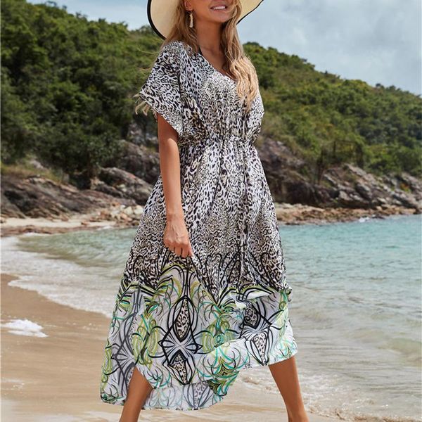 swimming dress for woman bathing suit cover up beach ups swimsuit capes plus size female summer long kaftan print leopard women's swimw, White;black
swimming dress for woman bathing suit cover up beach ups swimsuit capes plus size female summer long kaftan print leopard women's swimw, White;black