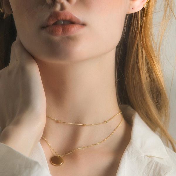 pendant necklaces yun ruo multilayer coin necklace rose gold fashion titanium steel jewelry woman christmas gift never fade drop, Silver
pendant necklaces yun ruo multilayer coin necklace rose gold fashion titanium steel jewelry woman christmas gift never fade drop, Silver