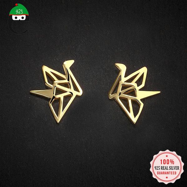 stud elfoplatasi real 925 sterling silver fashion hollow papercranes earring for women wedding mother's day fine jewelry dd654, Golden;silver
stud elfoplatasi real 925 sterling silver fashion hollow papercranes earring for women wedding mother's day fine jewelry dd654, Golden;silver