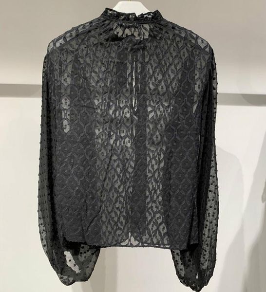 women's blouses & shirts 2021 early autumn blouse long puff sleeve micro seethrough shirt lace-up collar embroideried female and top, White
women's blouses & shirts 2021 early autumn blouse long puff sleeve micro seethrough shirt lace-up collar embroideried female and top, White