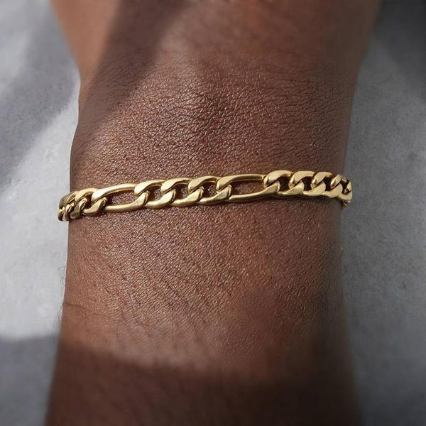 link, chain gold bracelet 316l stainless steel twist do not fade men jewelry titanium charm, Black
link, chain gold bracelet 316l stainless steel twist do not fade men jewelry titanium charm, Black