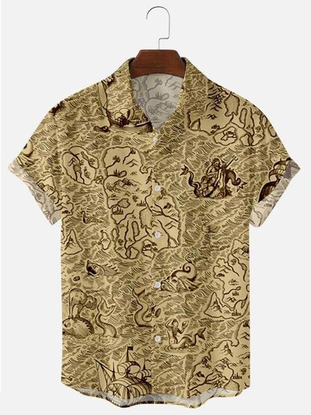 men's casual shirts 2021 short-sleeved map pattern series digital printing summer break loose shirt, White;black
men's casual shirts 2021 short-sleeved map pattern series digital printing summer break loose shirt, White;black