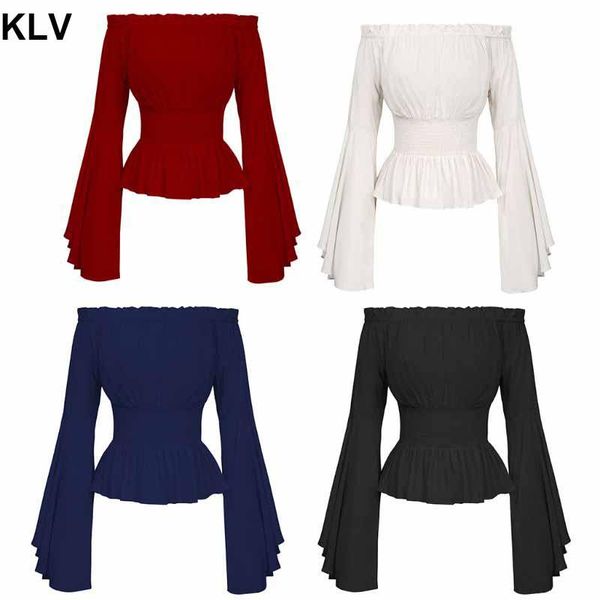 women's blouses & shirts womens gothic renaissance blouse flare sleeves ruffles off shoulder corset medieval victorian cosplay costume, White
women's blouses & shirts womens gothic renaissance blouse flare sleeves ruffles off shoulder corset medieval victorian cosplay costume, White