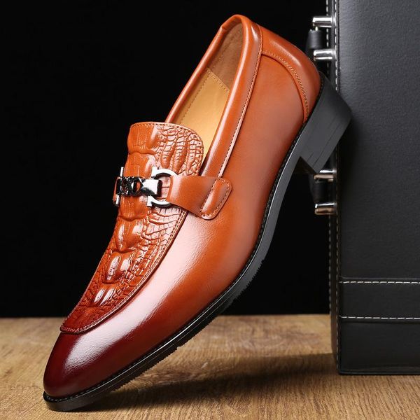british style men dress shoes pointed toe slip on loafers soft leather formal oxfords black brown big size 38-48
british style men dress shoes pointed toe slip on loafers soft leather formal oxfords black brown big size 38-48