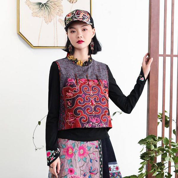 ethnic clothing 2021 chinese spring and autumn improved national style splicing tassel one button vest sleeveless women coat versatile, Red
ethnic clothing 2021 chinese spring and autumn improved national style splicing tassel one button vest sleeveless women coat versatile, Red