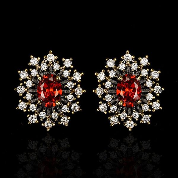 stud 925 silver women's earrings fashion shiny red zircon exaggerated party jewelry flower, Golden;silver
stud 925 silver women's earrings fashion shiny red zircon exaggerated party jewelry flower, Golden;silver