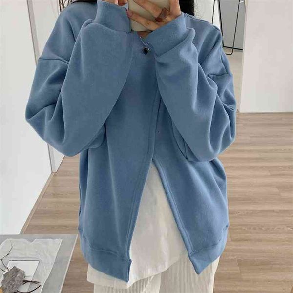 autumn winter korean style plus velvet split sweatshirts women fashion loose casual solid pullovers oversized jumper 210601, Black
autumn winter korean style plus velvet split sweatshirts women fashion loose casual solid pullovers oversized jumper 210601, Black