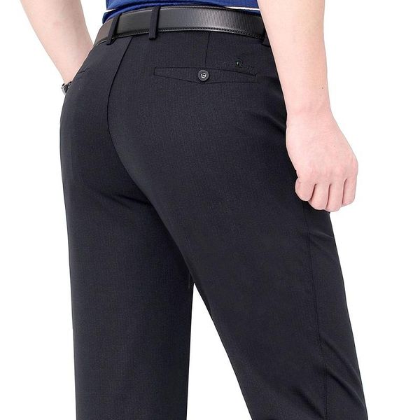 men's pants huagongzi casual business straight elastic thin middle-aged dad delivery, Black
men's pants huagongzi casual business straight elastic thin middle-aged dad delivery, Black