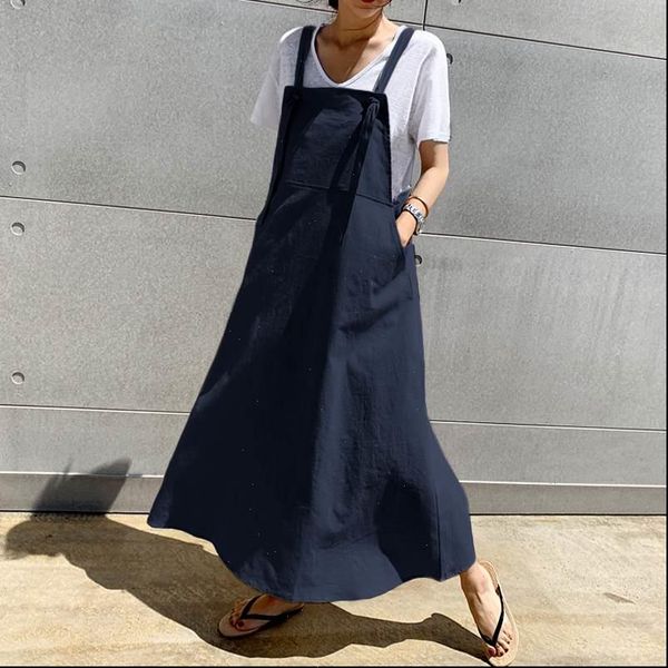 celmia women dress summer linen long casual apron fashion womens sundress suspender overalls maxi vestidos robe plus size, Black;gray
celmia women dress summer linen long casual apron fashion womens sundress suspender overalls maxi vestidos robe plus size, Black;gray