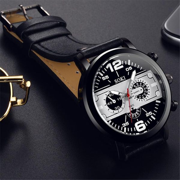 wristwatches soki sport men watch fashion male military clock leather strap luminous horloges mannen quartz wrist watches reloj hombre 2021, Slivery;brown
wristwatches soki sport men watch fashion male military clock leather strap luminous horloges mannen quartz wrist watches reloj hombre 2021, Slivery;brown