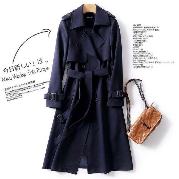 women's trench coats windbreaker spring 2021 mid long casual korean suit collar shows thin waist jacket fashion trend, Tan;black
women's trench coats windbreaker spring 2021 mid long casual korean suit collar shows thin waist jacket fashion trend, Tan;black