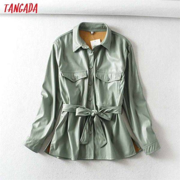 tangada women light green faux leather jacket coat with beltladies long sleeve loose oversize boy friend 6a125 210928, Black;brown
tangada women light green faux leather jacket coat with beltladies long sleeve loose oversize boy friend 6a125 210928, Black;brown