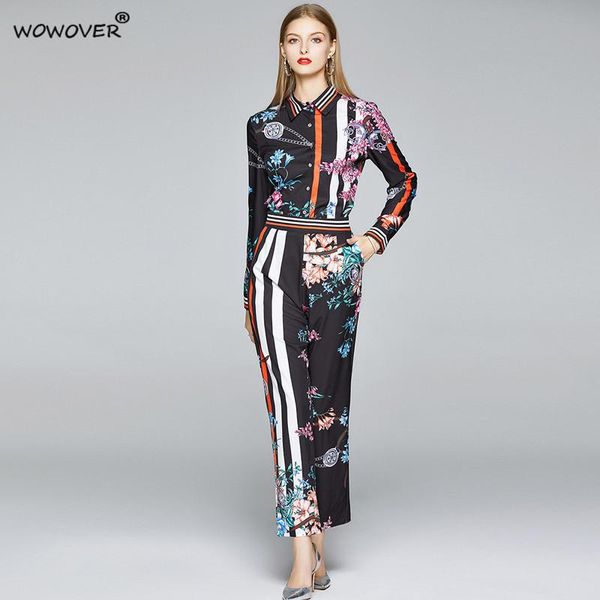spring women runway two piece set 2021 designers vintage outfits long sleeve print shirt and pants suit women's, White
spring women runway two piece set 2021 designers vintage outfits long sleeve print shirt and pants suit women's, White