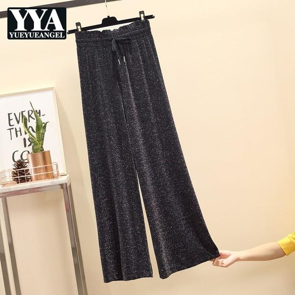 women's pants & capris casual womens summer glitter falling wide leg high waist drawstring thin loose korean full length trousers plus, Black;white
women's pants & capris casual womens summer glitter falling wide leg high waist drawstring thin loose korean full length trousers plus, Black;white
