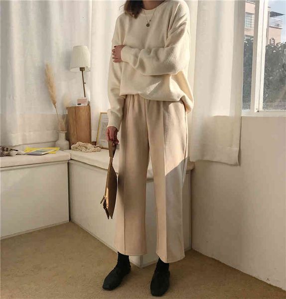 pants spring ol woolen women winter warm ankle-length elastic high waist pants wide leg straight trousers, White
pants spring ol woolen women winter warm ankle-length elastic high waist pants wide leg straight trousers, White