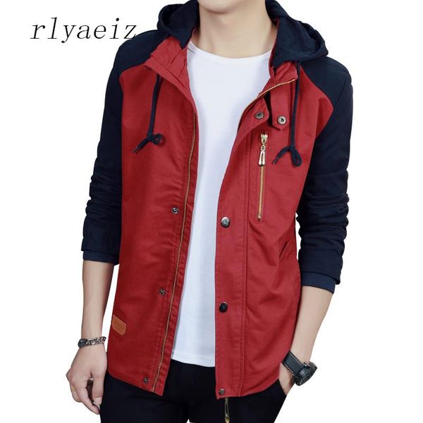 men's jackets rlyaeiz spring autumn male jacket outerwear zipper breasted patchwork color mens casual fashion coat men slim fit hooded, Black;brown
men's jackets rlyaeiz spring autumn male jacket outerwear zipper breasted patchwork color mens casual fashion coat men slim fit hooded, Black;brown
