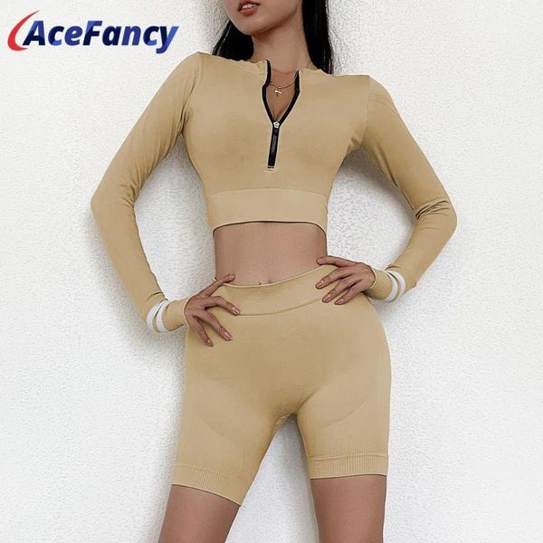 women yoga set 2900a seamless fitness clothing zip long sleeve&tummy control shorts/leggings sportwear1, White;red
women yoga set 2900a seamless fitness clothing zip long sleeve&tummy control shorts/leggings sportwear1, White;red