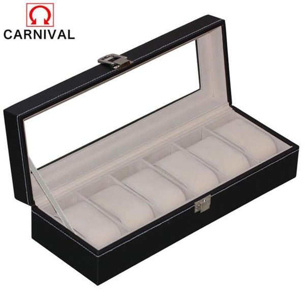 watch boxes & cases 2021 jewelry box 6 grids leather dispay watches case storage organized cajas para relojes, Black;blue
watch boxes & cases 2021 jewelry box 6 grids leather dispay watches case storage organized cajas para relojes, Black;blue