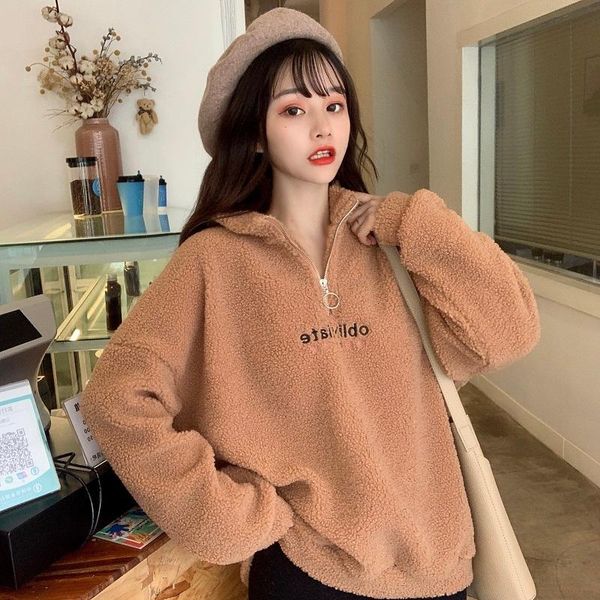 women's hoodies & sweatshirts women stand collar sweatshirt autumn fleece half zipper letter embroidery pullover long sleeve oversized, Black
women's hoodies & sweatshirts women stand collar sweatshirt autumn fleece half zipper letter embroidery pullover long sleeve oversized, Black