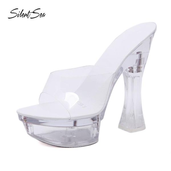 silentsea platform slippers womens transparent crystal sandals ultra high heels 14.5cm waterproof flip flop big yards, Black
silentsea platform slippers womens transparent crystal sandals ultra high heels 14.5cm waterproof flip flop big yards, Black
